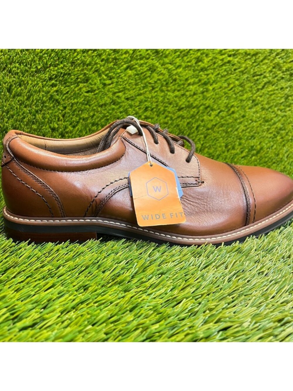 Nunn Bush Westfield Mens Size 9.5W Brown Classic Cap Toe Oxford Dress Shoes